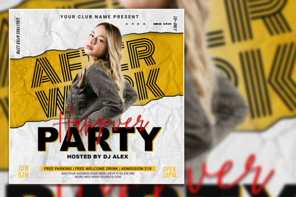 After Work Party Social Media Post: Your Editable Flyer Template