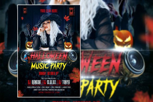 Create a Killer Halloween Event with This Editable Flyer