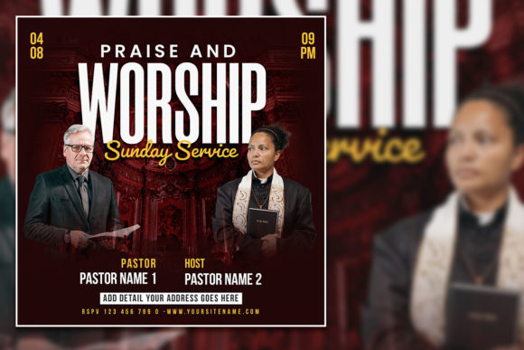Dark Style Church Social Media Post: Bold Visual Communication