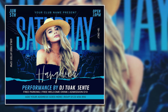 Design a Buzz-Worthy Saturday Night Party Flyer with a PSD Template