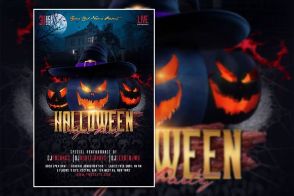 Design a Spooktacular Halloween Night Party Flyer That Captures Attention