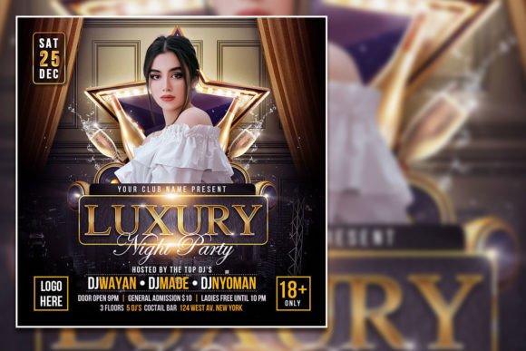 Designing a Buzz-Worthy Luxury Night Party Social Media Post