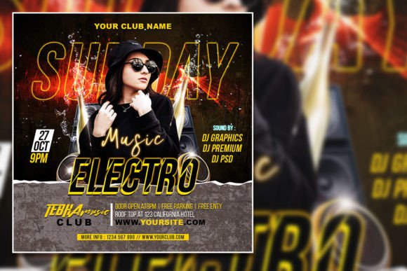 Designing Your Next Event: The Sunday Electro Social Media Post Template