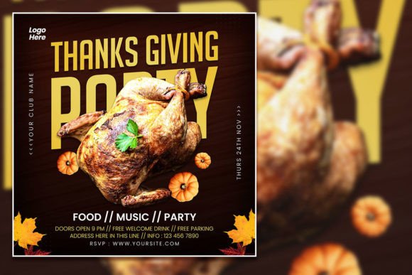 Effortless Festive Marketing with a Thanksgiving Social Media Template