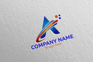 Letter A Logo Design 77: A Modern Vector for Digital & Financial Brands