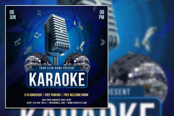 Modern Karaoke Night Social Media Post: Design Your Event