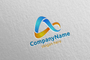 Modern Letter A Logo Design: A Vector Template for Financial Brands