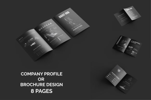Professional Black & White Company Profile and Brochure Design