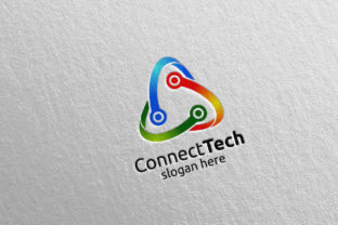 Technology Logo and Electronic 5: A Modern Design Asset